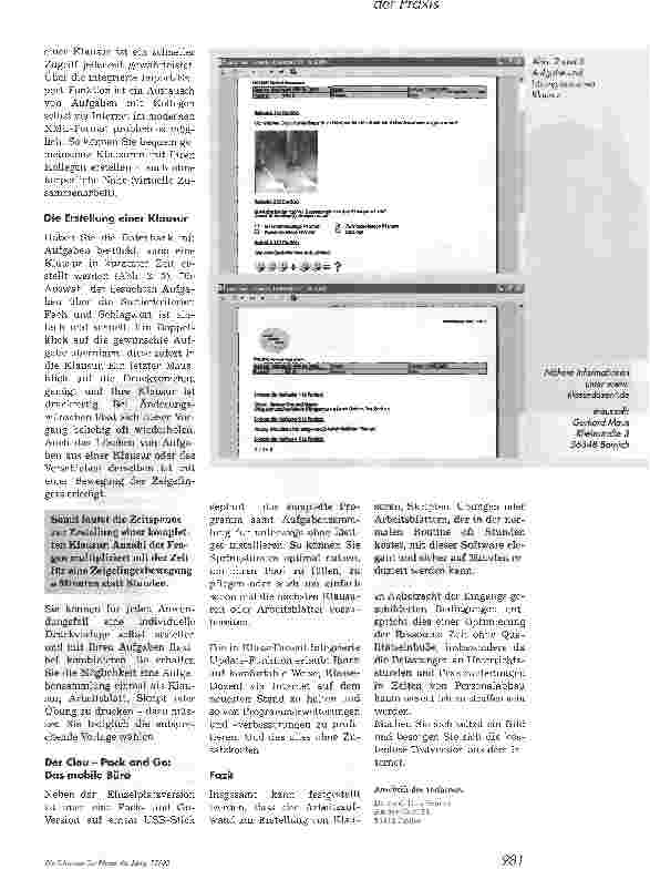 Vorschauseite 2: Klasse DozentSoftwarelösung zur Erstellung von Klausuren, Arbeitsblättern und Skripten