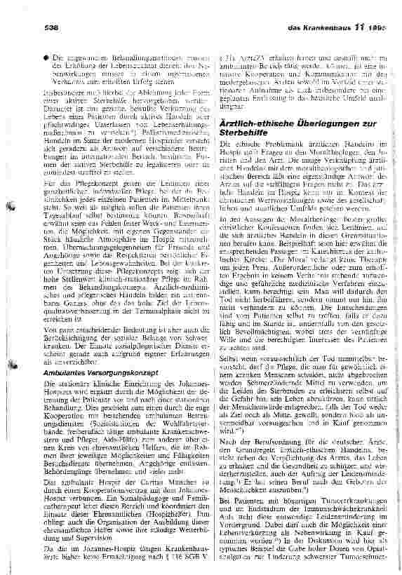 Vorschauseite 3: Die Behandlungs Schwerkranker und Sterbender in einer klinischen Hospizeinrichtung Medizinische, rechtliche und wirtschaftliche Aspekte
