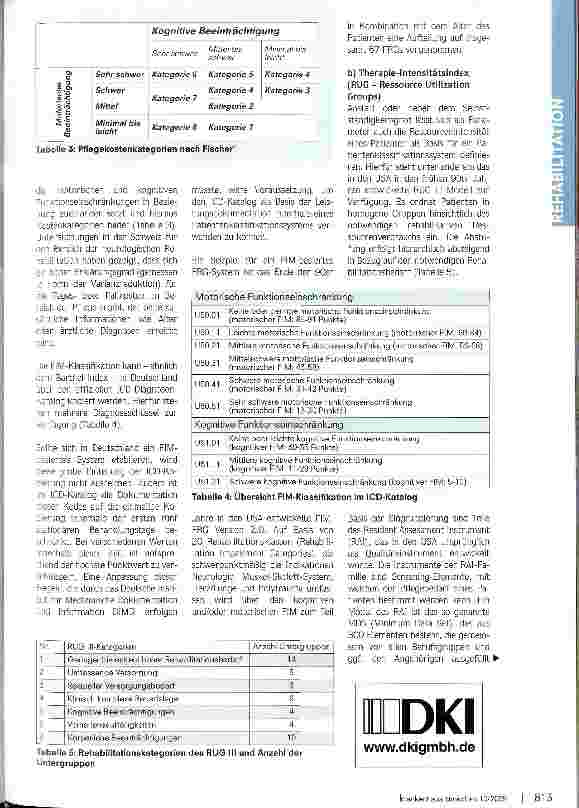 Vorschauseite 2: DRGs in der RehabilitationSinnvolles Abrechnungsinstrument oder administrative Zusatzbelastung?