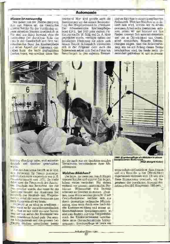 Vorschauseite 4: Die Krankenpflege als «bürgerlicher Frauenberuf»