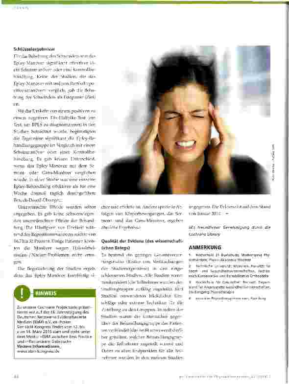 Vorschauseite 4: Cochrane-Update 2 2015