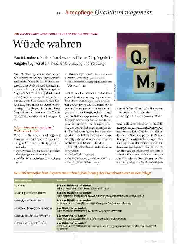 Vorschauseite 1: Würde wahren
