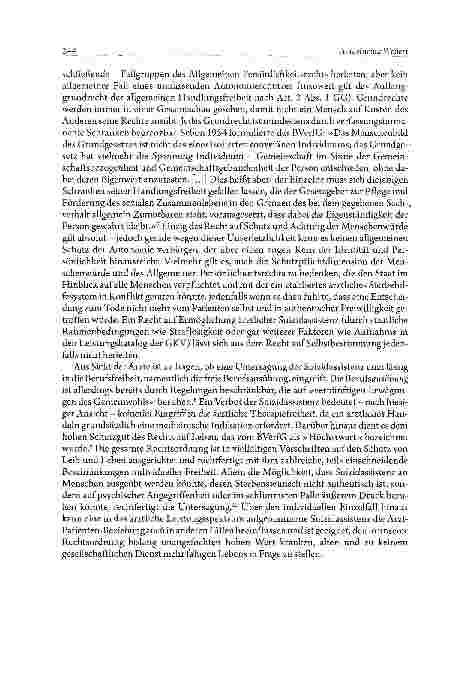Vorschauseite 3: Ärztlich assistierter Suizid in Deutschland de lege lata und de lege ferenda