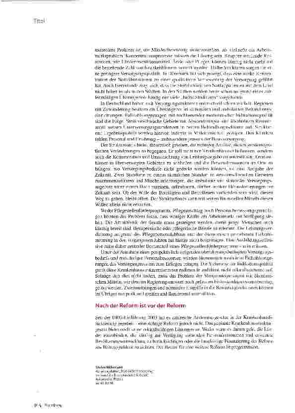 Vorschauseite 4: Die verpasste Reform