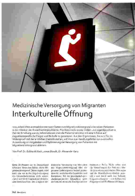 Vorschauseite 1: Medizinische Versorgung von Migranten Interkulturelle Öffnung