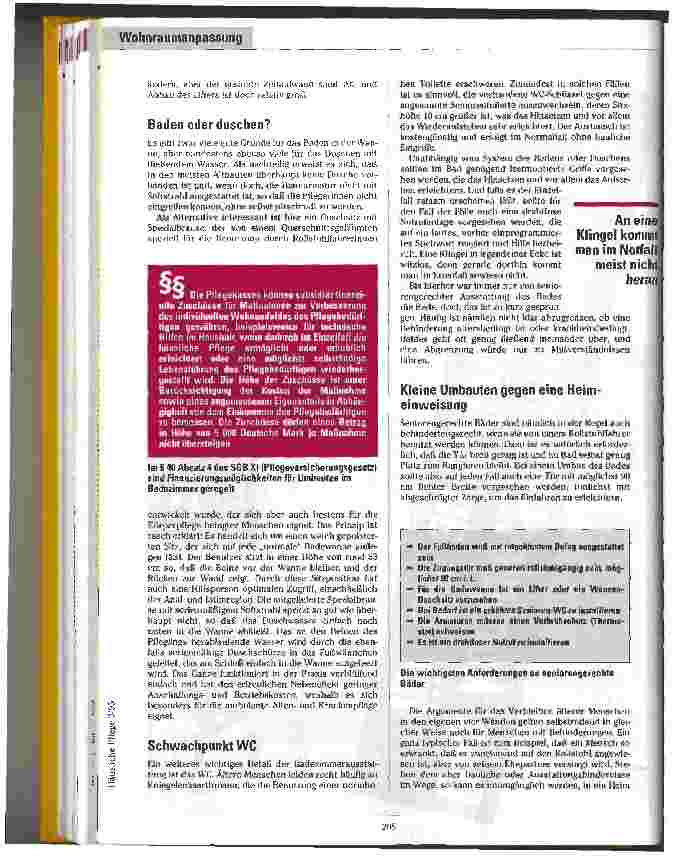 Vorschauseite 2: Kostendämpfung durch Investitionen Sinnvolle Hilfsmittel im Bad