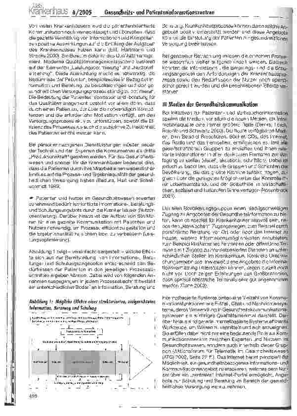 Vorschauseite 2: Gesundheitsund Patienteninformationszentren an Krankenhäusern
