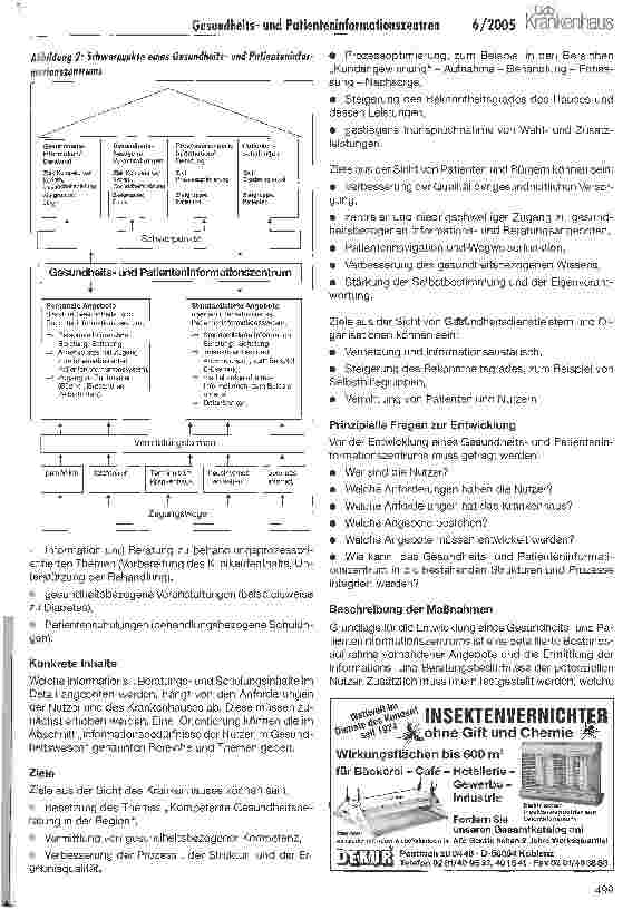 Vorschauseite 5: Gesundheitsund Patienteninformationszentren an Krankenhäusern