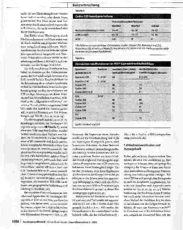 Vorschauseite 5: Variante Creutzfeldt Jakob-Krankheit