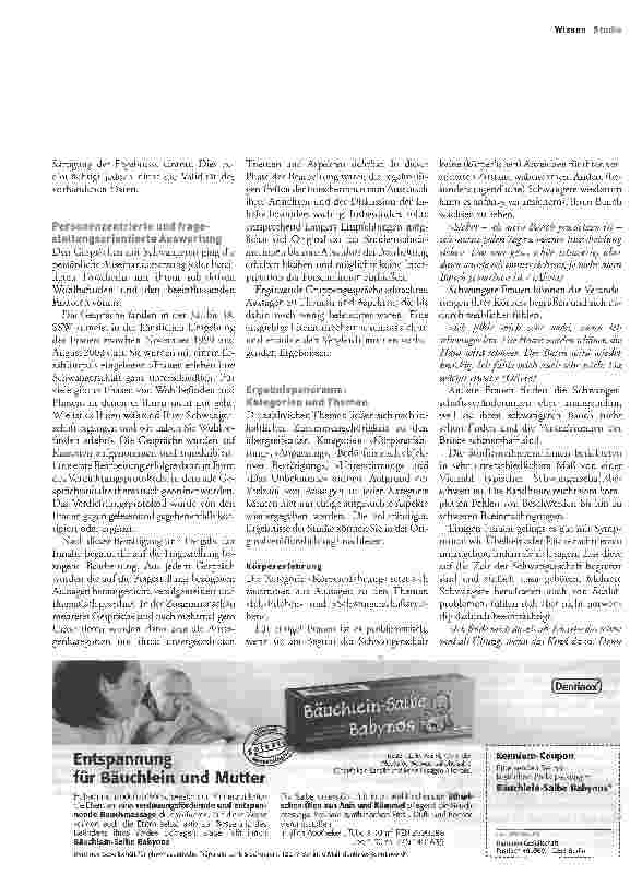 Vorschauseite 2: Erleben und Bedeutung von subjektivem Wohlbefinden in der Schwangerschaft
