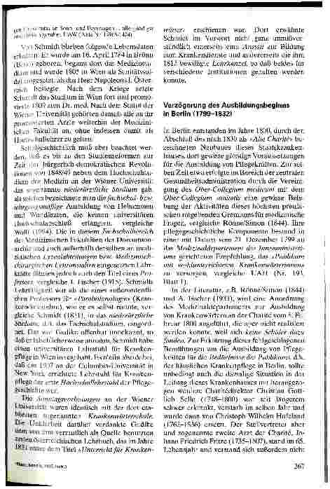 Vorschauseite 3: Zur Geschichte der ärztlichen Krankenpflegeschulen an der Wiener Universität (1812 - 1846) und am Königlichen Charité-Krankenhaus in Berlin seit 1832