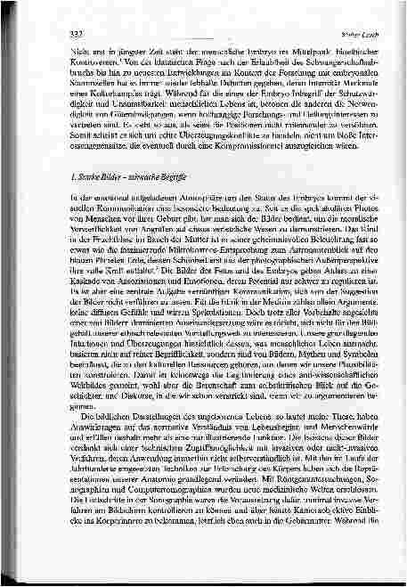 Vorschauseite 2: Der Embryo als lebendige Metapher Zum Bildgehalt einer Anthropologieund Ethik der Menschenwürde