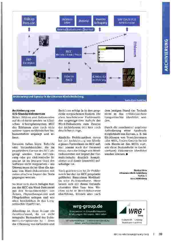 Vorschauseite 3: Archivierung und digitale Signatur im klinischen Alltag