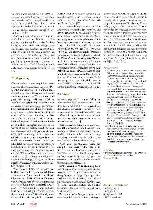 Vorschauseite 3: Mitfühlende Praxis Burnout Risiko oder soziale Kraft Teil 1