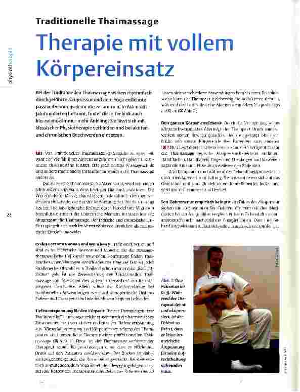 Vorschauseite 1: Traditionelle Thaimassage Therapie mit vollem Körpereinsatz