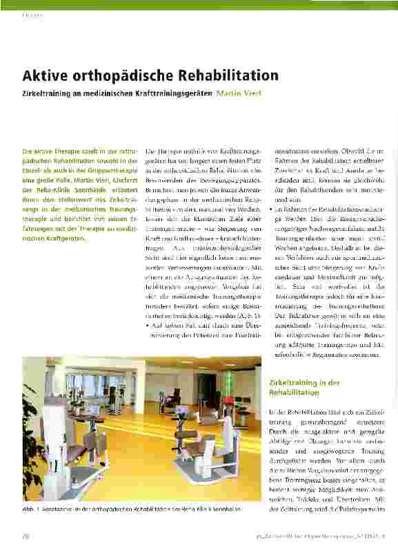 Vorschauseite 1: Aktive orthopädische Rehabilitation