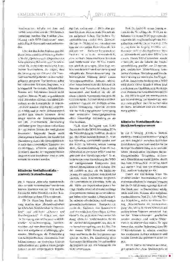 Vorschauseite 2: DIVI-Klausurtagung Notfallmedizin