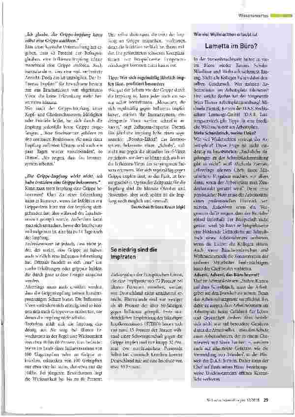 Vorschauseite 2: Grippe-Impfung für Skeptiker