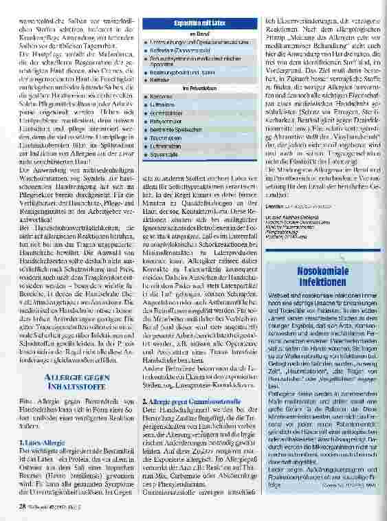 Vorschauseite 2: Unverträglichkeit medizinischer Handschuhe