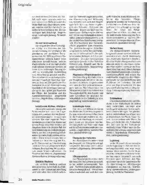 Vorschauseite 3: Pflegedokumentation in der Endoskopie (Teil 3)