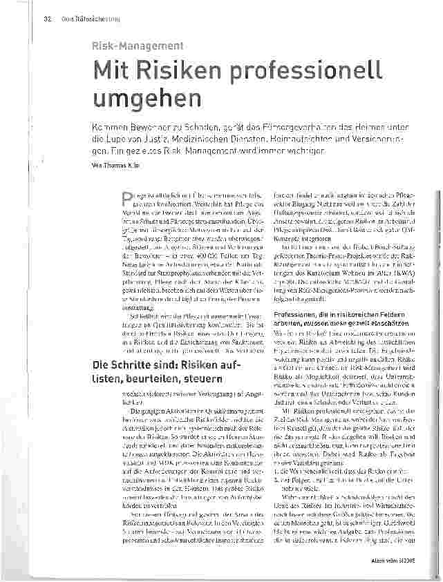 Vorschauseite 1: Risk-Management. Mit Risiken professionell umgehen