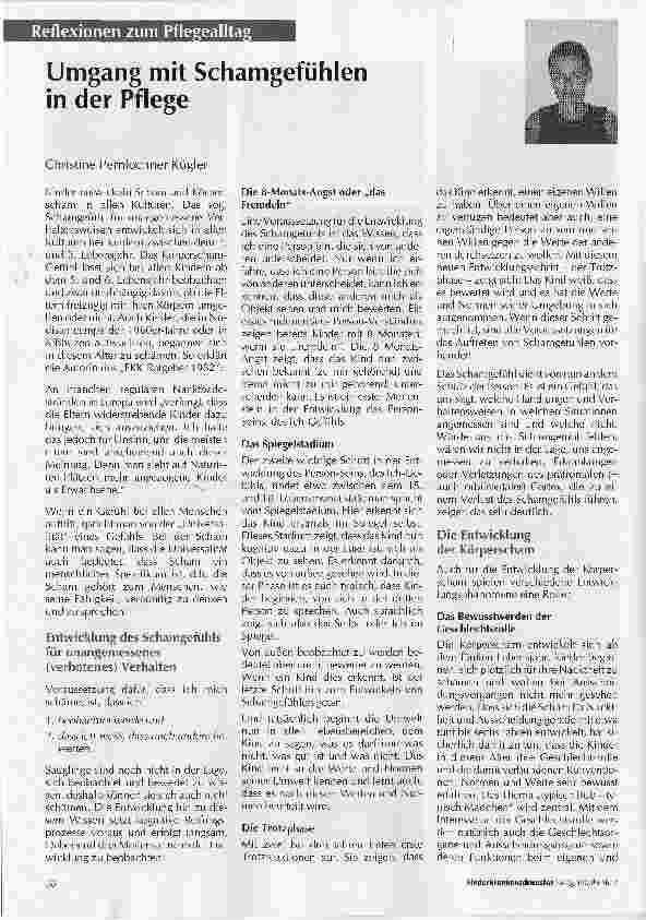Vorschauseite 1: Umgang mit Schamgefühlen in der Pflege