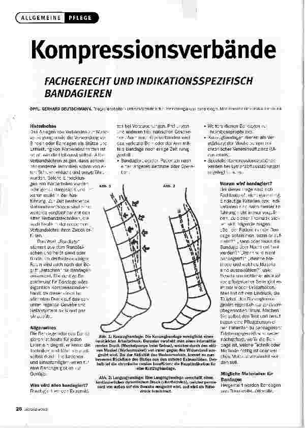 Vorschauseite 1: KompressionsverbändeFACHGERECHT UND INDIKATIONSSPEZIFISCH BANDAGIEREN