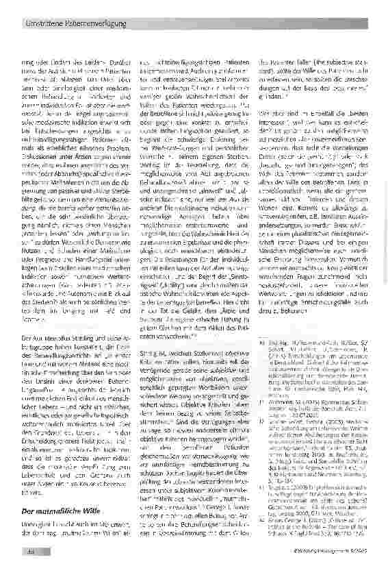 Vorschauseite 3: Umstrittene Patientenverfügung