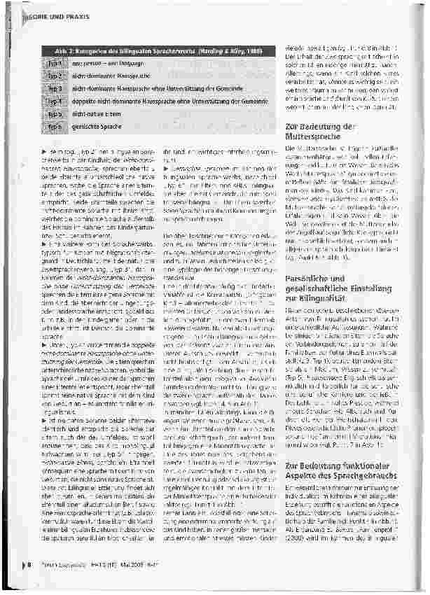 Vorschauseite 2: Das Bilinguale Patientenprofil als Basis einer logopädischen Intervention