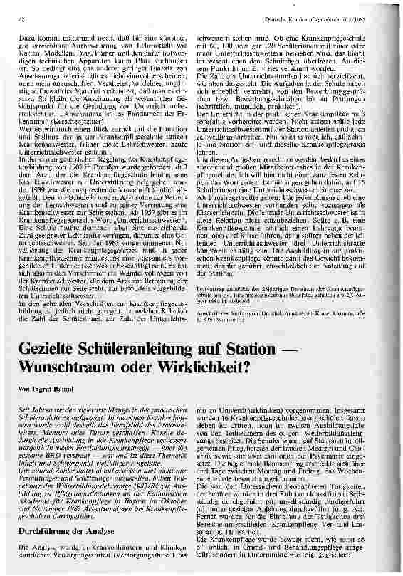 Vorschauseite 1: Gezielte Schüleranleitung auf Station Wunschtraum oder Wirklichkeit