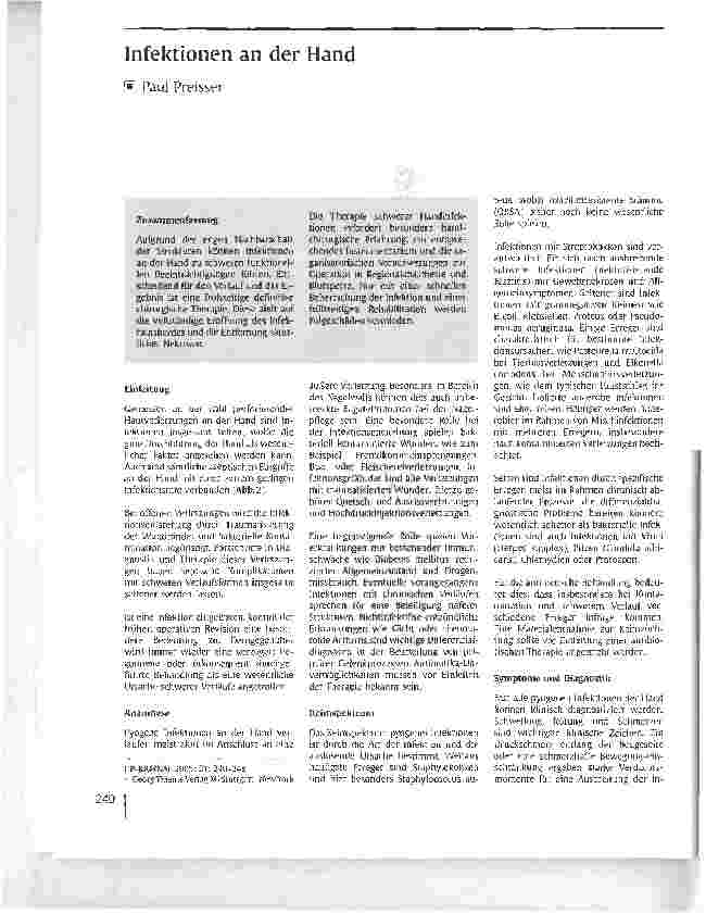 Vorschauseite 1: Infektionen an der Hand