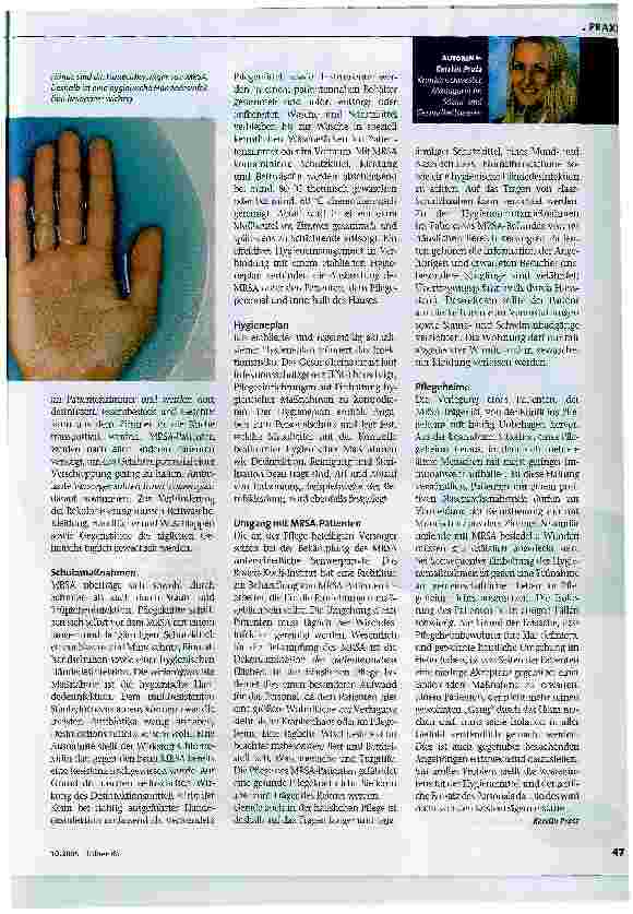 Vorschauseite 2: Immer wieder: MRSA