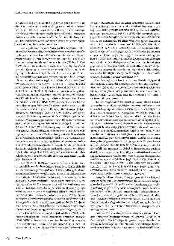 Vorschauseite 2: Informationsanspruch des Personalrates