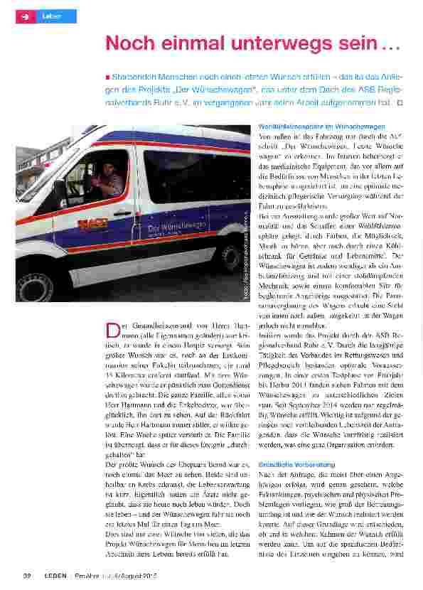 Vorschauseite 1: Noch einmal unterwegs sein...