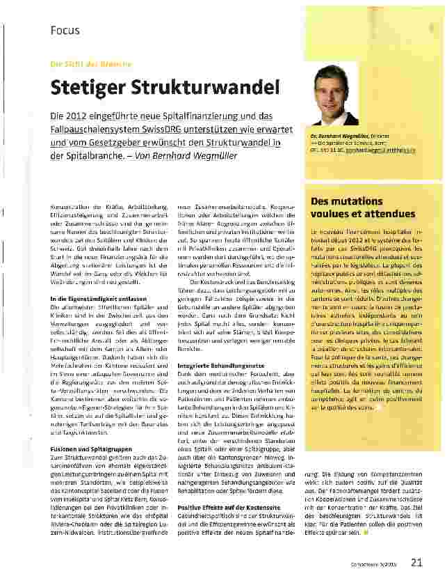 Vorschauseite 1: Stetiger Strukturwandel