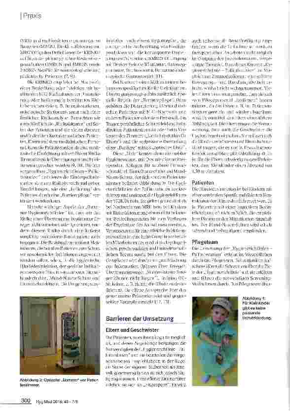 Vorschauseite 4: Hygienerichtlinien auf der Kinderpalliativstation der Vestischen Kinderund Jugendklinik Datteln