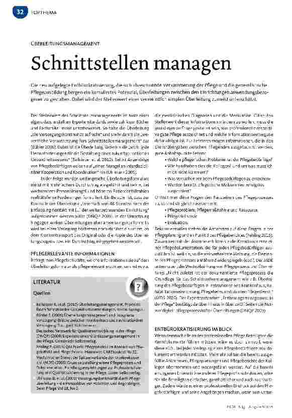 Vorschauseite 1: Schnittstellen managen