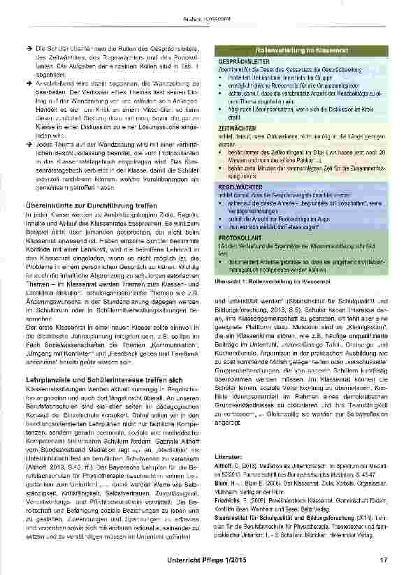 Vorschauseite 2: Klassenrat - Schüler lernen Konflikte zu lösen