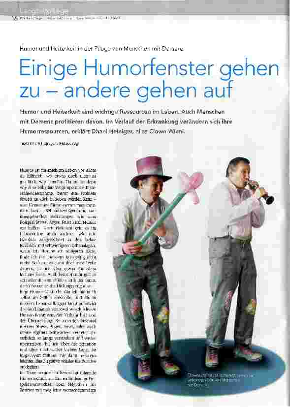 Vorschauseite 1: Einige Humorfenster gehen zu - andere gehen auf