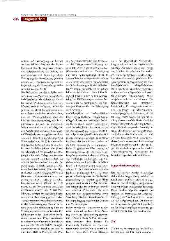 Vorschauseite 2: Erwartungen, Wünsche und Grenzen derkünftigen Aufgabenteilung von Pflege und Medizin -Ergebnisse der Care-N Study M-V