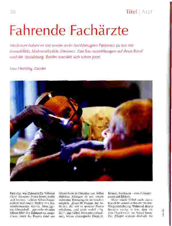 Vorschauseite 1: Fahrende Fachärzte