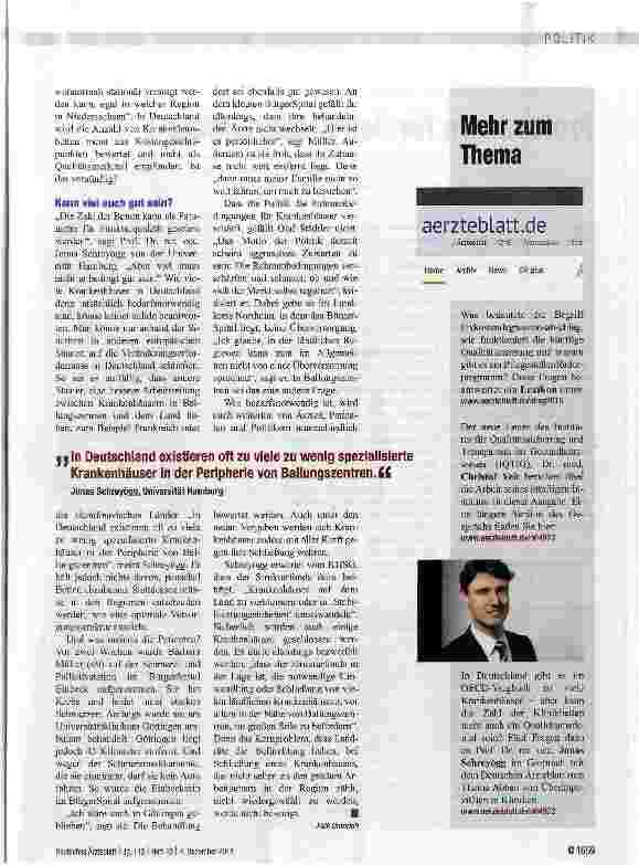 Vorschauseite 3: Wie viele Krankenhäuser brauchen wir?