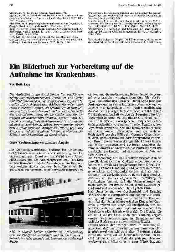 Vorschauseite 1: Ein Bilderbuch zur Vorbereitung auf die Aufname ins Krankenhaus