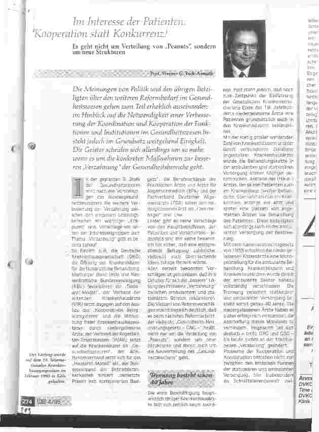 Vorschauseite 1: Im Interesse der Patienten: Kooperation statt Konkurrenz!