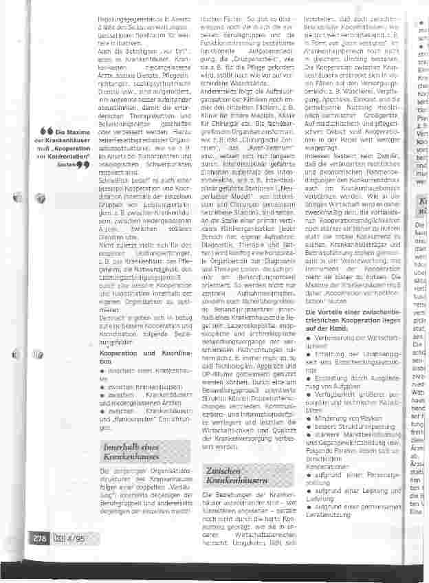 Vorschauseite 4: Im Interesse der Patienten: Kooperation statt Konkurrenz!