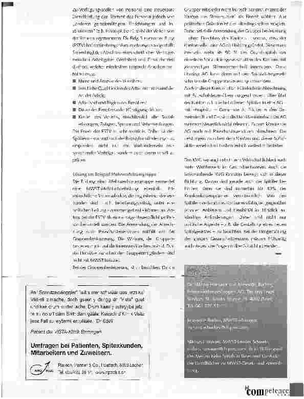 Vorschauseite 2: Spitäler im Umbruch - Auswirkungen auf die Mehrwertsteuer