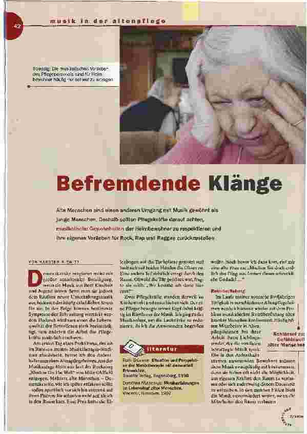 Vorschauseite 1: Befremdende Klänge