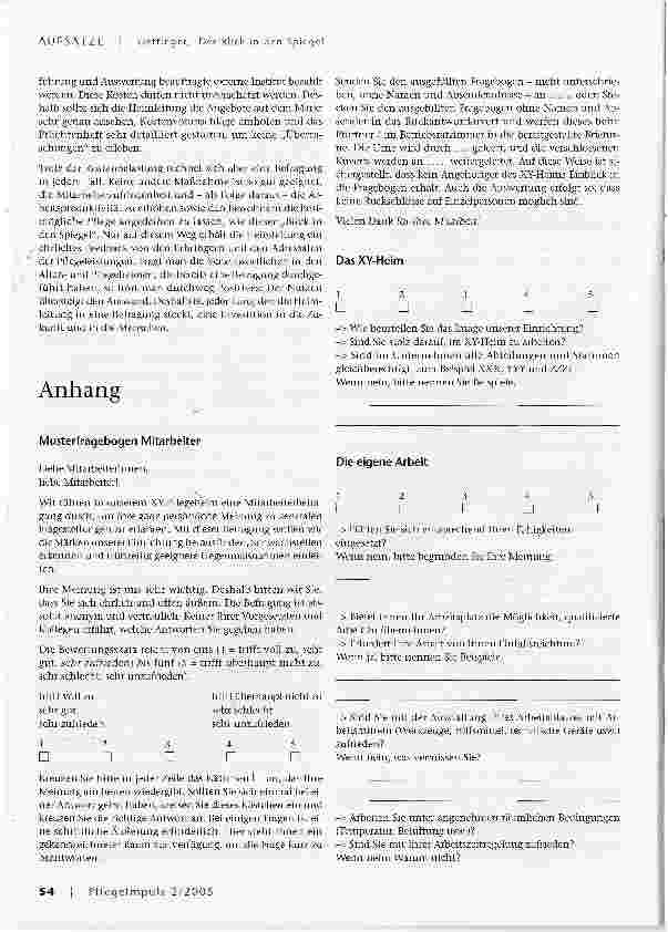 Vorschauseite 4: Der Blick in den SpiegelWarum Pflegeheime ihre Mitarbeiter, Bewohner und Angehörigen befragen sollten