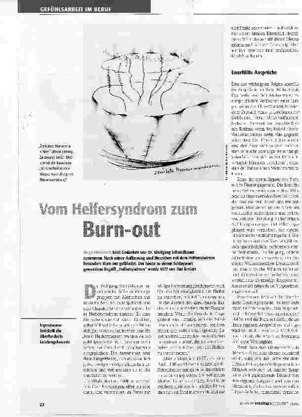 Vorschauseite 1: Vom Helfersyndrom zum Burn-out