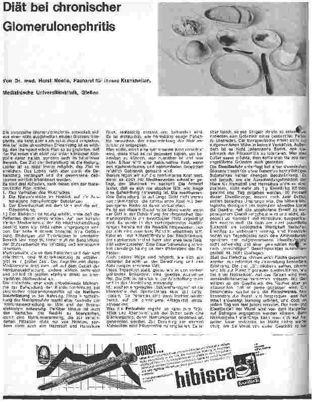 Vorschauseite 1: Diät bei chronischer Glomerulonephritis